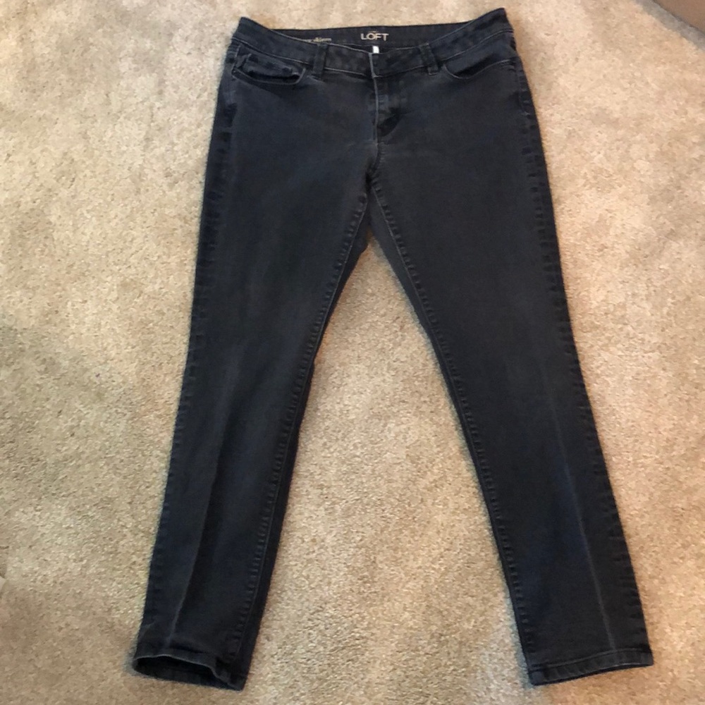 Black curvy Loft skinny jeans